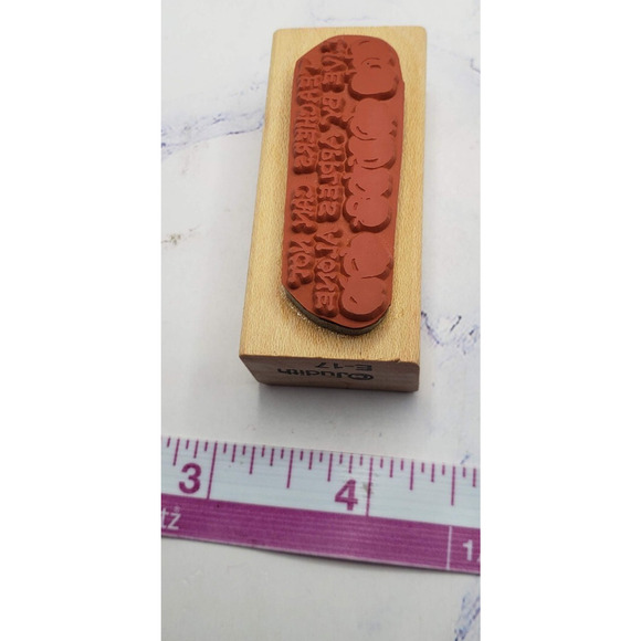 Teachers Can Not Live On Apples Alone Phrase Judith Wood Mounted Rubber Stamp - Picture 7 of 7